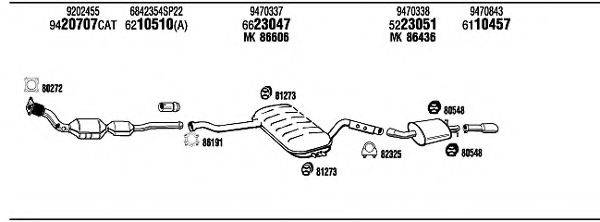 WALKER VOT07251B Система випуску ОГ