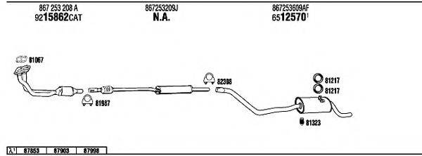 WALKER VW20058 Система випуску ОГ