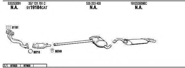 WALKER VW20479 Система випуску ОГ