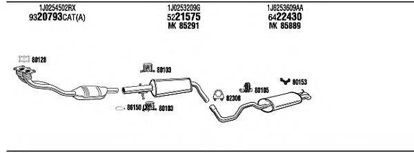 WALKER VW20647 Система випуску ОГ