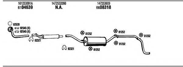 WALKER VW21007 Система випуску ОГ