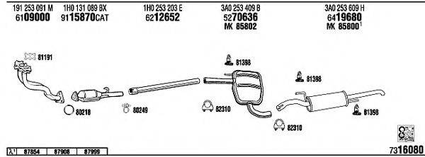 WALKER VW50926 Система випуску ОГ