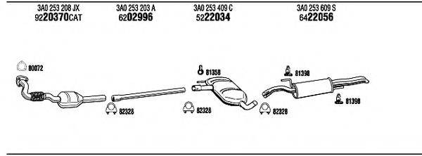 WALKER VW50943 Система випуску ОГ