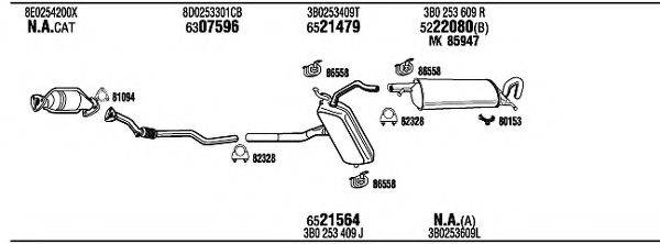 WALKER VWH15420 Система випуску ОГ