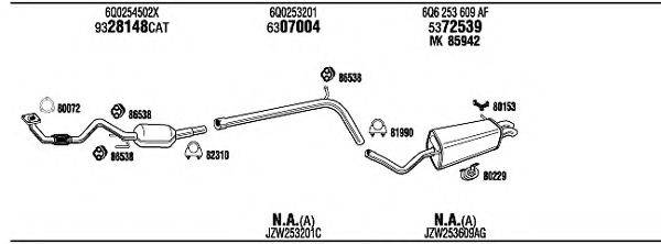 WALKER VWH16105BC Система випуску ОГ