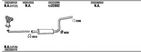 WALKER VWH17807 Система випуску ОГ