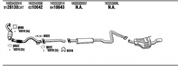 WALKER VWH23163 Система випуску ОГ