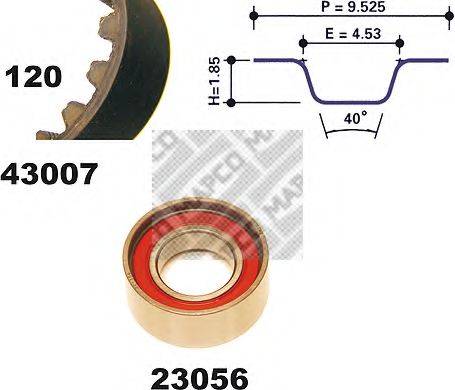 MAPCO 23007 Комплект ременя ГРМ