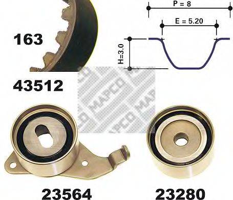 MAPCO 23512 Комплект ременя ГРМ