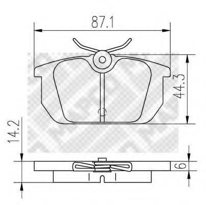 MAPCO 6269 Комплект гальмівних колодок, дискове гальмо