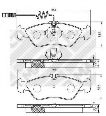 MAPCO 6513 Комплект гальмівних колодок, дискове гальмо