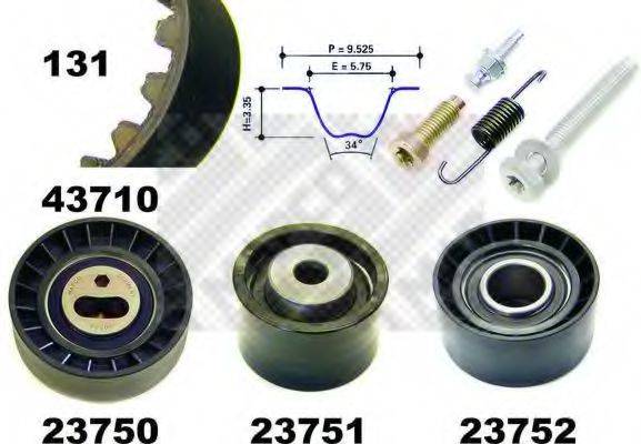 MAPCO 23710 Комплект ременя ГРМ