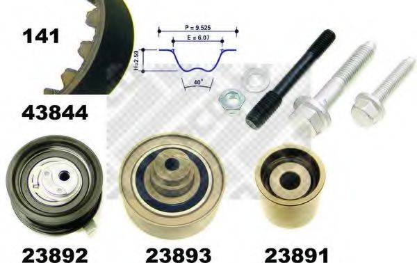 MAPCO 23845 Комплект ременя ГРМ