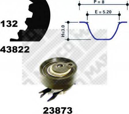 MAPCO 23822 Комплект ременя ГРМ