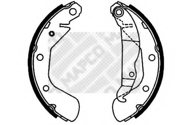MAPCO 8821 Комплект гальмівних колодок