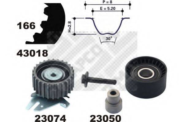 MAPCO 23014 Комплект ременя ГРМ