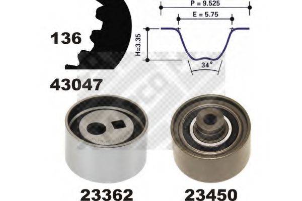 MAPCO 23435 Комплект ременя ГРМ