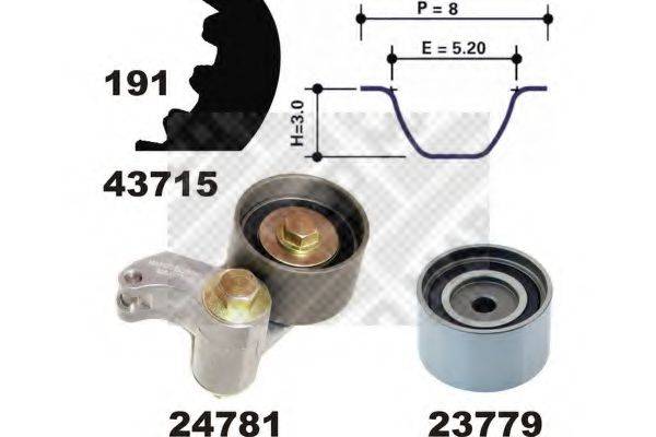 MAPCO 23715 Комплект ременя ГРМ