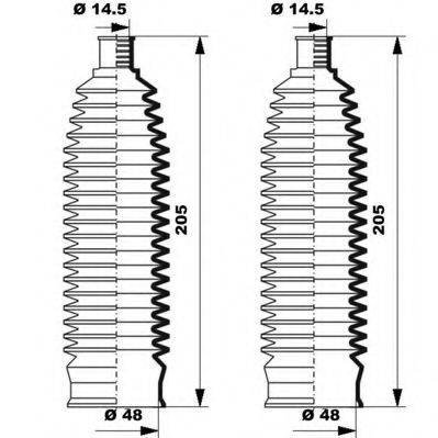 MOOG K150235 Комплект пильника, рульове керування