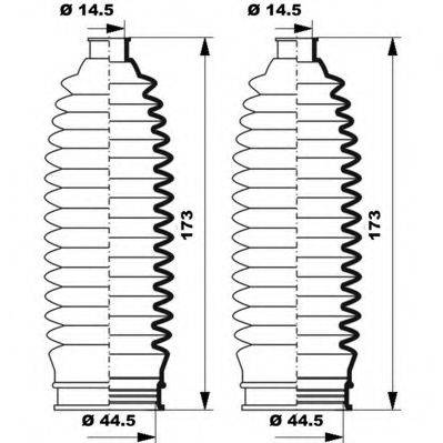 MOOG K150247 Комплект пильника, рульове керування