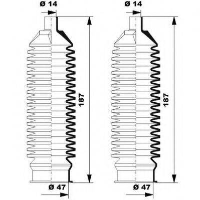 MOOG K150264 Комплект пильника, рульове керування