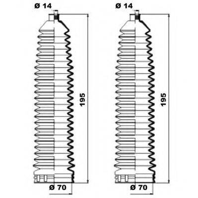 MOOG K150265 Комплект пильника, рульове керування