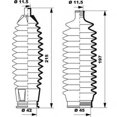 MOOG K150268 Комплект пильника, рульове керування