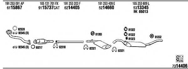 FONOS VW20474B Система випуску ОГ