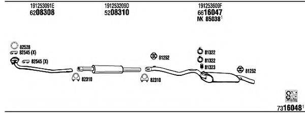 FONOS VW20483B Система випуску ОГ