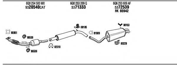 FONOS VW27001 Система випуску ОГ