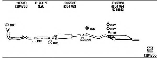 FONOS VW36024B Система випуску ОГ