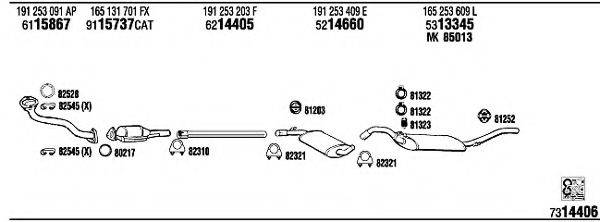 FONOS VW40174A Система випуску ОГ