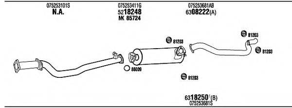 FONOS VW60236 Система випуску ОГ