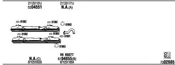 FONOS VW72240B Система випуску ОГ