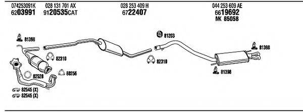 FONOS VW72292 Система випуску ОГ