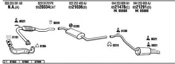 FONOS VW72299 Система випуску ОГ