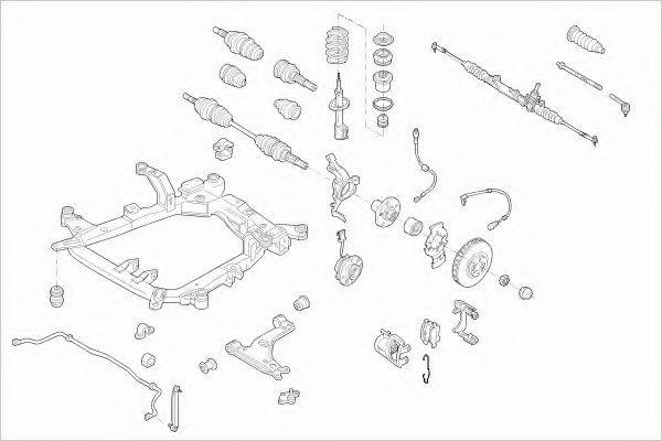 BOGE OPELZAFIRFB001 Рульове управління; Підвіска колеса