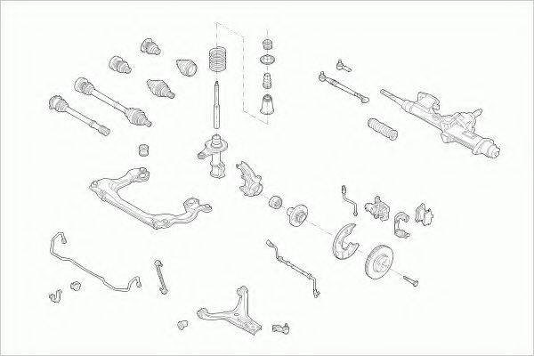 BOGE AUDI80AVFB001 Рульове управління; Підвіска колеса