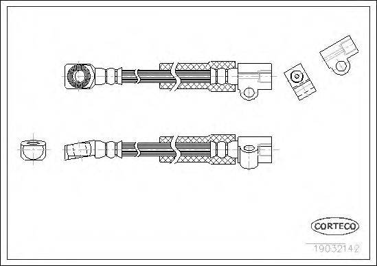 CORTECO 19032142 Гальмівний шланг