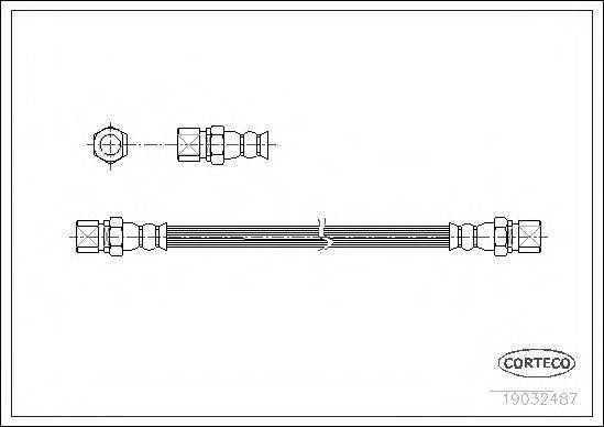 CORTECO 19032487 Гальмівний шланг