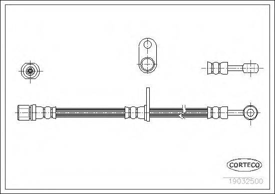 CORTECO 19032500 Гальмівний шланг