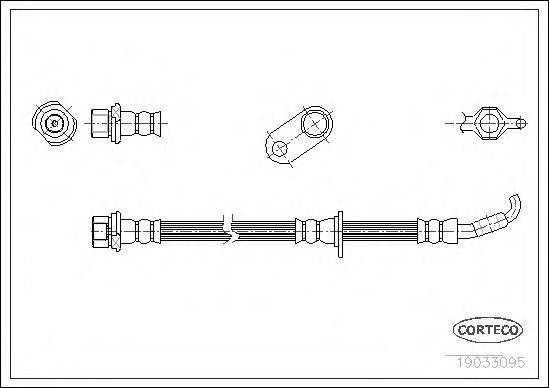 CORTECO 19033095 Гальмівний шланг