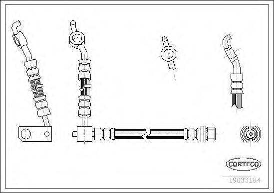CORTECO 19033104 Гальмівний шланг