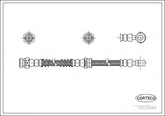 CORTECO 19033569 Гальмівний шланг