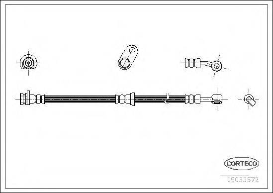 CORTECO 19033572 Гальмівний шланг