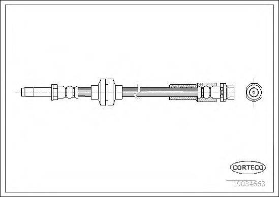 CORTECO 19034663 Гальмівний шланг