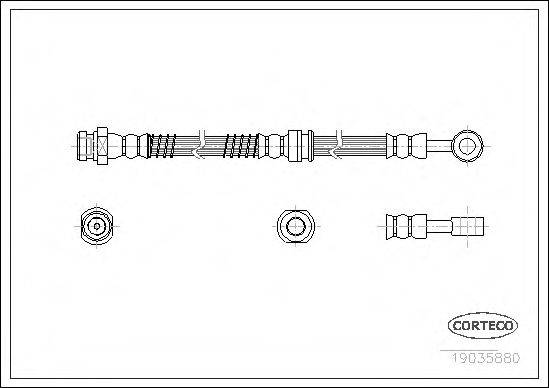 CORTECO 19035880 Гальмівний шланг