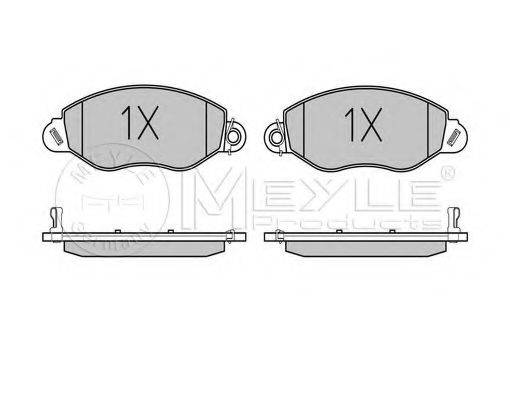 MEYLE 0252343418PD Комплект гальмівних колодок, дискове гальмо