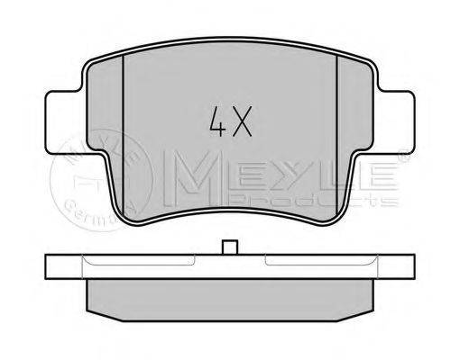 MEYLE 0252434917 Комплект гальмівних колодок, дискове гальмо