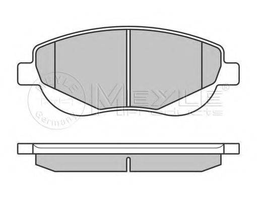 MEYLE 0252494619W Комплект гальмівних колодок, дискове гальмо